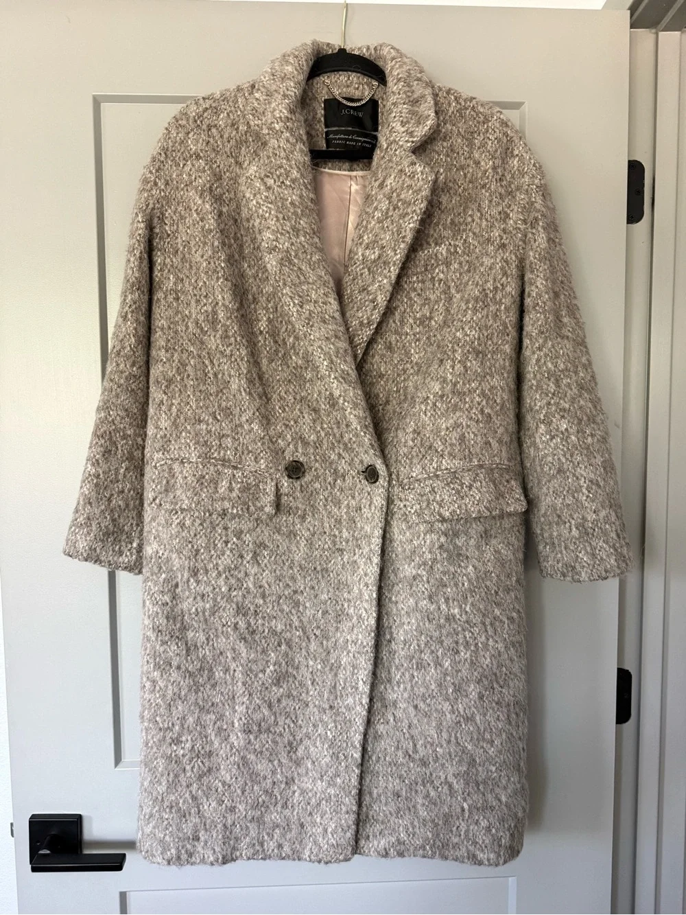J.Crew Brushed Wool Relaxed Topcoat Size XXS Oversized Fit